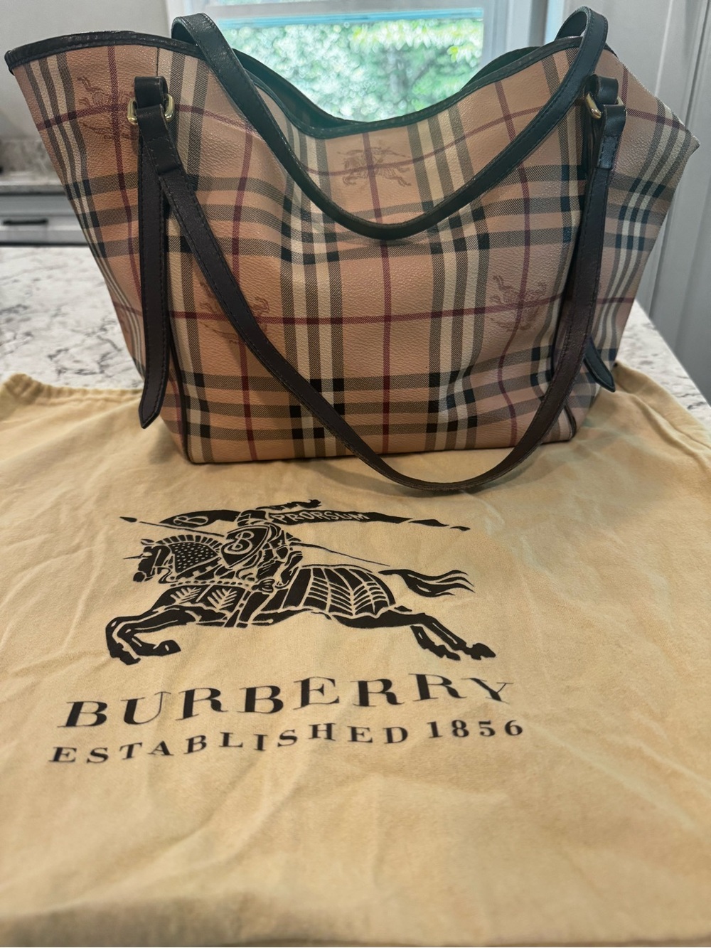 Burberry Haymarket Check Coated Canvas Canterbury Medium Tote Bag